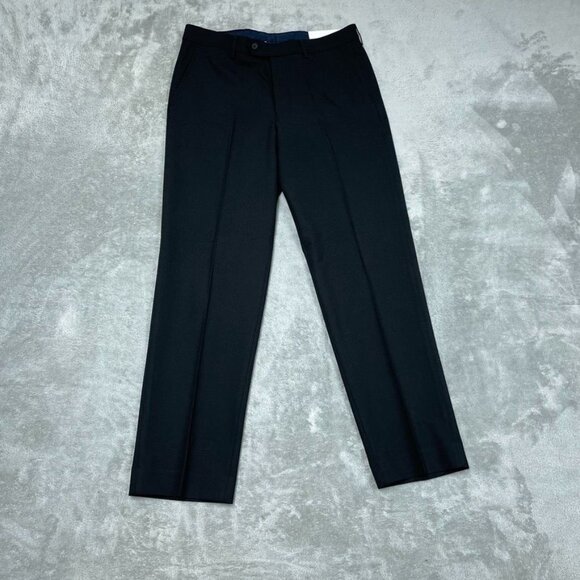 Nautica Ceylon Mens Dress Pants W32 X L30 Black Stretch Slim Fit Trousers a0711 - Picture 1 of 7